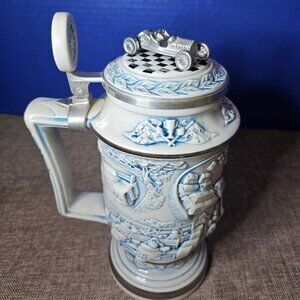 Vintage 1989 Avon Racing Car Ceramic Beer Stein Handcrafted in Brazil # 232198